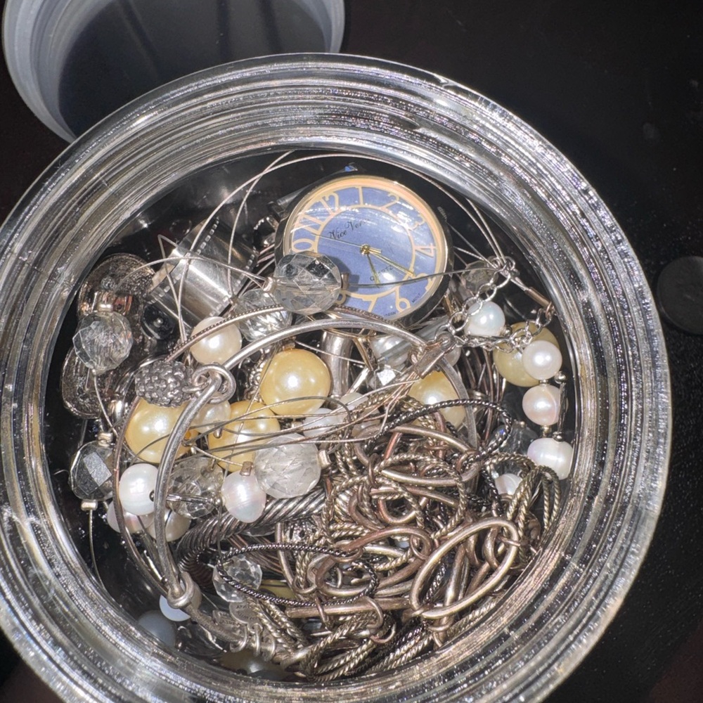 Mixed Silver-Tone Jewelry Jar - Picture 6 of 9